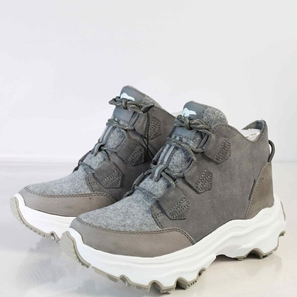 New!  Sorel Kinetic Breakthru Caribou WP in Quarry, Sea Salt, Size 7 - Picture 1 of 9